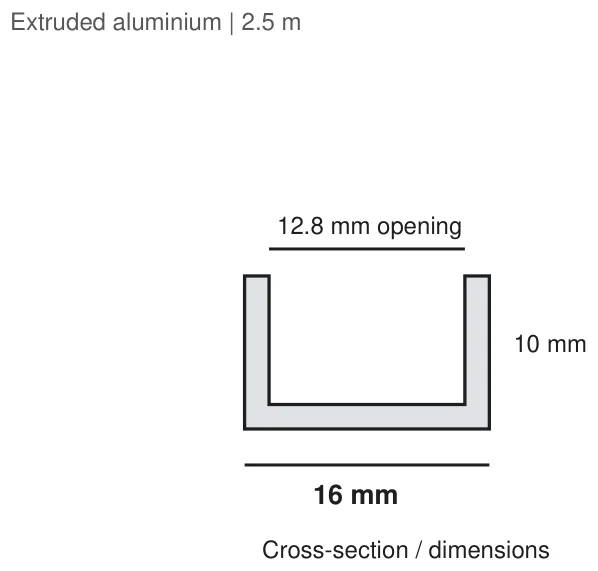 Low Profile Aluminium Channel (CH16)