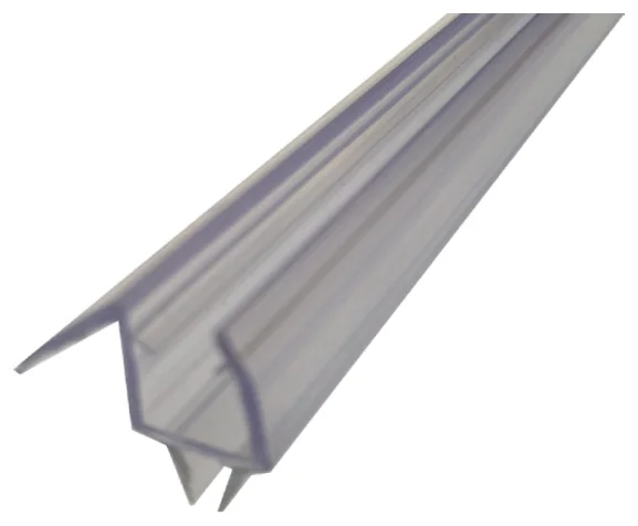 Rigid Channel/Deflector and Flexible Fin Water Seals, 10mm glass (FWS-10-10)