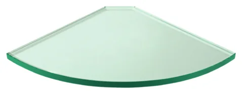 250mm Radius Glass Corner Shelf (GS-QUAD 250)