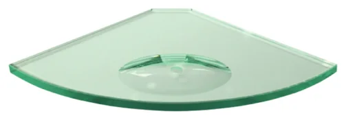 200mm Radius Glass Corner Soap Shelf (GS-QUAD SOAP)