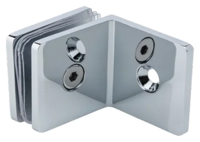 90° Glass to Wall/Floor Bracket, 6mm glass (MSB50)