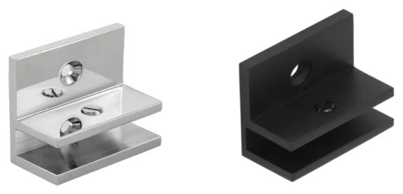 90° Glass to NIB Wall/Bath Bracket, square (SB10 HL SQ)