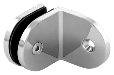 90° Glass to Wall/Floor Bracket, round (SB50)