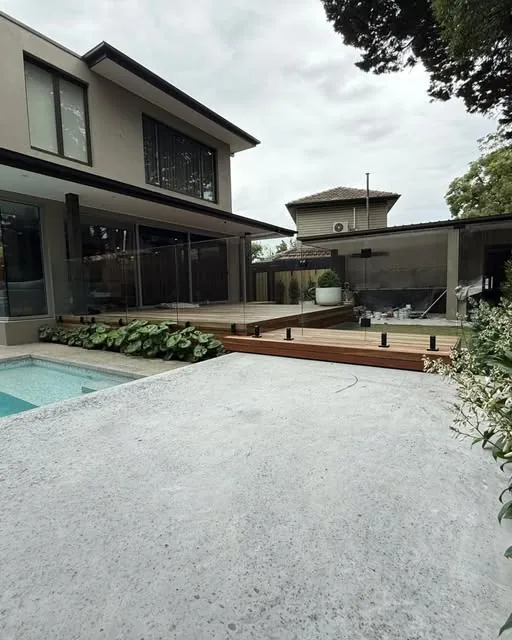 Glass pool fence, lap pool