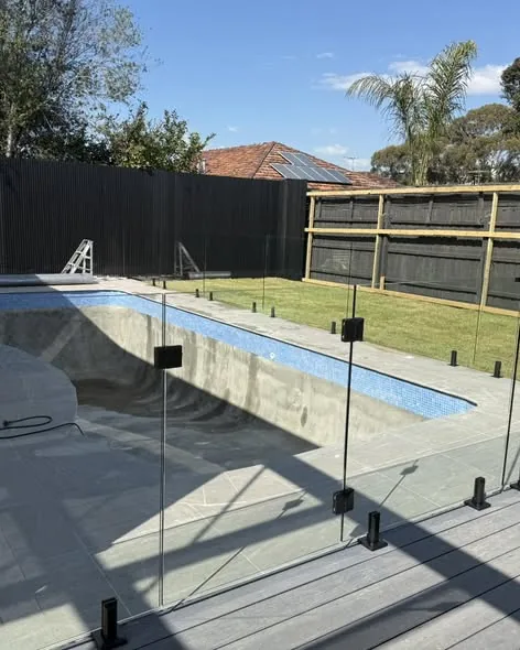 Glass pool fence, lap pool